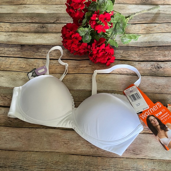 NWT Warner's White Wire Free Padded Light Lift Bra Size 36D - Picture 2 of 10